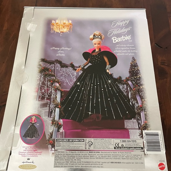 🎉2X Host Pick🎉Happy Holidays Barbie Doll - 1998 - Picture 3 of 3